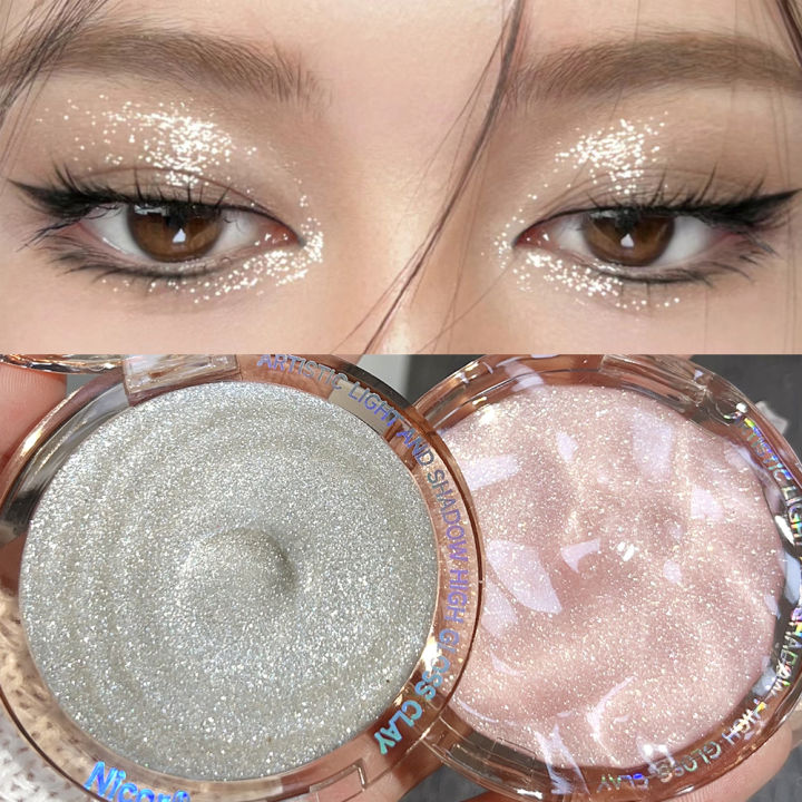 Highlighting Cream Soft Waxy Highlighting Powder Brightening Eye Makeup Highlighter Palette