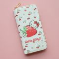 Sanrio Hello Kitty Purse Long Zipper Texture Student Card Bag Large Capacity Coin Purse Kawaii KT Cute Bank Card Bag Storage Bag.