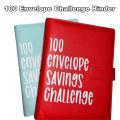 10 Colors Memo Pad 100 Envelope Challenge Binder Beautifully PU Easy savings challenges binder Fun way to save with Memo Pad binder for Money budget organizer Emergency fund.