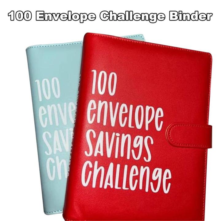 10 Colors Memo Pad 100 Envelope Challenge Binder Beautifully PU Easy savings challenges binder Fun way to save with Memo Pad binder for Money budget organizer Emergency fund