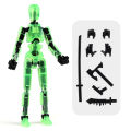 Lucky Robot 13 Action Figure, 3D Printed Multi-Jointed Movable Robot Action Figure, Dummy Robot 13 Action Figure for Kids Adults. 