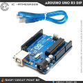 Arduino UNO R3 (DIP) Development board With USB cable, for robotics & automation project..