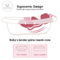 Vocoal QC Baby Foldable Bath Tub Pad Adjustable Comfortable Non-Slip Baby Bath Seat Infant Safety Shower Antiskid Cushion Plastic Net Mat Baby Shower Net Bathtub Sit Up Mesh for Newborn.