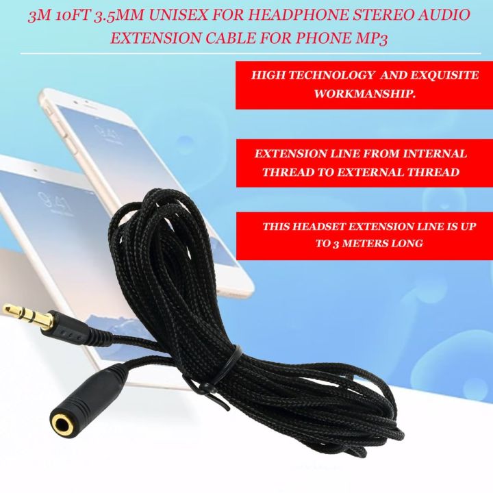 HA%203m%2010ft%203.5mm%20Unisex%20For%20Headphone%20Stereo%20Audio%20Extension%20Cable%20For%20Phone%20MP3-black%20-%20Image%208