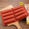 8 Holes Long Strip Finger Biscuit Silicone Mold 8 Holes Oven Cake Bakeware Mould. 