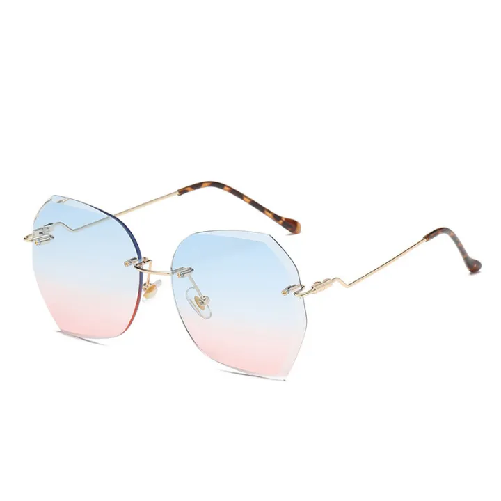 Qianai%20new%20fashion%20hipster%20cut%20edge%20sunglasses%20women's%20irregular%20fashion%20rimless%20ocean%20piece%20sunglasses%20driving%20mirrors%20-%20Image%205