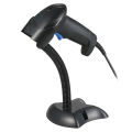 Handheld Barcode Scanner with Bracket 1D Code Scanner Support Manual Trigger and Automatic Continuous Scanning USB Wired Bar Code Reader Compatible with Wins/Android/iOS for Supermarket Retail Logistics Warehouse.