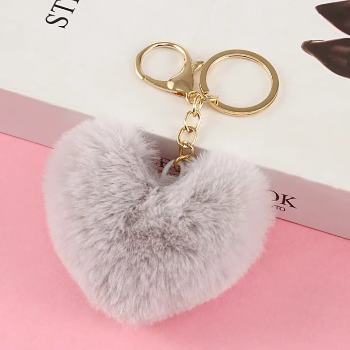 Cute%20Bag%20Attachment%20Soft%20Keychain%20Heart%20keyring%20for%20Ladies%20-%20Image%202