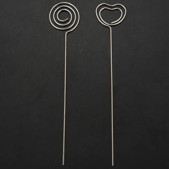 60%20Pieces%20Metal%20Wires%20Memo%20Clip%20Note%20Card%20Holders%20Table%20Number%20Clip%20Photo%20Stand%20for%20Wedding%20Party%20Cake%20Decor,%20Round%20and%20Heart%20Shape,%20Silvery%20-%20Image%203