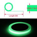 【Mary DAI Store】1.5cm*3M Fluorescent DIY Anti-collision Sticker Warning Luminous Strip for Car Stairs Wall Reflective Tape Car Stickers Styling. 
