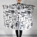 Black White Hairdressing Cape Professional Hair-Cut Barber Cloth Wrap Protect Gown Apron Waterproof Cutting Gown Hair Cloth Wrap. 