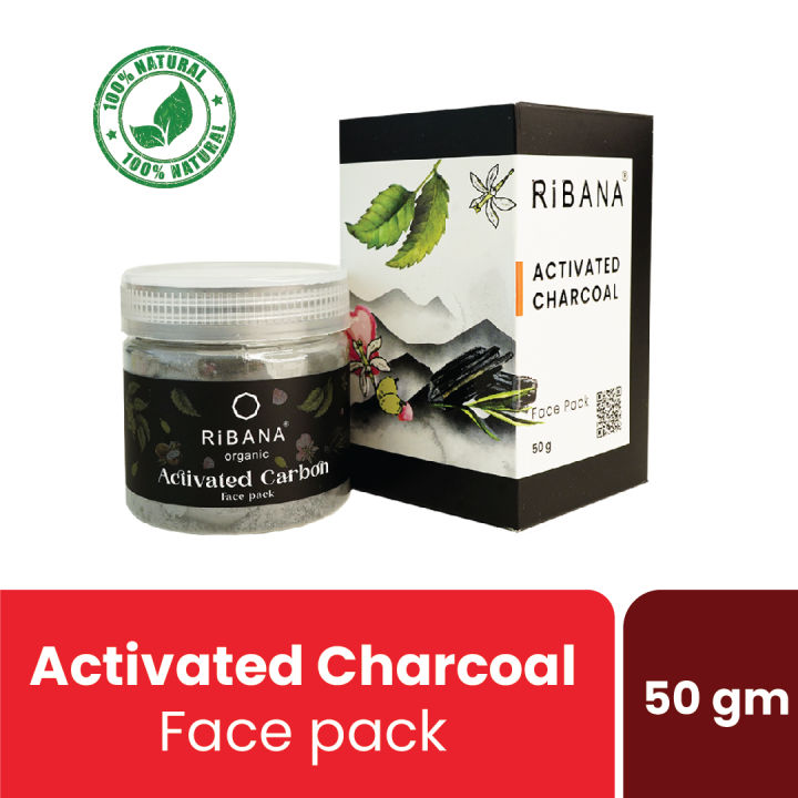 Ribana Activated Charcoal Face Pack - 50 gm