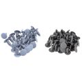 50 PCS 8Mm Hole Gray Plastic Rivet & 30 Pcs Plastic Fastening Screws Gray Flange Bumpers Clips. 