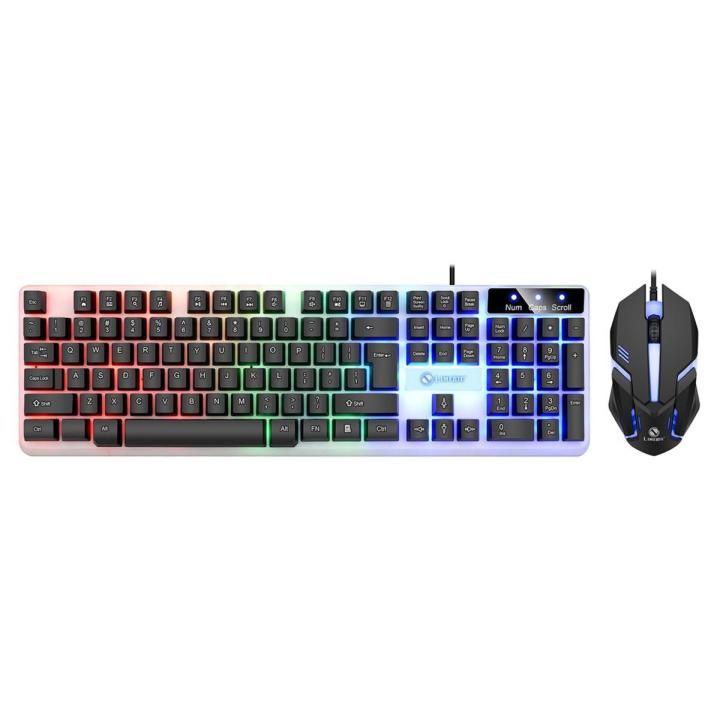 Keyboard Mouse Kit GTX350 USB Gaming PC Rainbow LED Computer Accessory