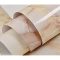 Marble Sticker  2mx60cm Waterproof Modern Kitchen Cabinet Table Countertop Furniture Renovation Wallpaper PVC Self Adhesive Wall Sticker  - ( 6.6 feet x 2 feet ). 