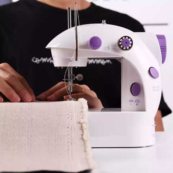 Mini Sewing Machine - Dual Speed Portable Mini Electric Pedal Double ...