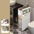 Floor Storage Cabinet Narrow Silent Wheel Movable with Drawers for Apartment. 