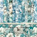12 Sheets Colorful Style Floral Scrapbook Background Paper Pads Junk Journal Paper Pack Art Handmade Craft Paper Papel 6 Inches Amour zii.