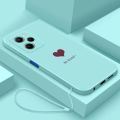Realme Note 50 2024 note50 Luxury Cute Love Heart Casing Matte Liquid Silicon Back TPU Soft Case Cover. 