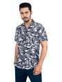 Oxygen Mens Cotton Floral Print Half Sleeve Slim Fit Casual Shirt.