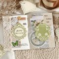 RHS Online 30PCS Old Dream Series Basic Material Paper Embossed Sticky Note Paper Journaling Planner Diary Crafts Scrapbooking. 