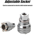 Multi-Function Universal Socket Wrench Tool,Adjustable Universal Socket Tool Set,Multifunction Socket Adjust 10-19mm. 