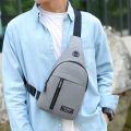 Chest Bag Fashion New Solid Color Men Chest Bag Outdoor Casual Fashion One Shoulder Crossbody Bag. 