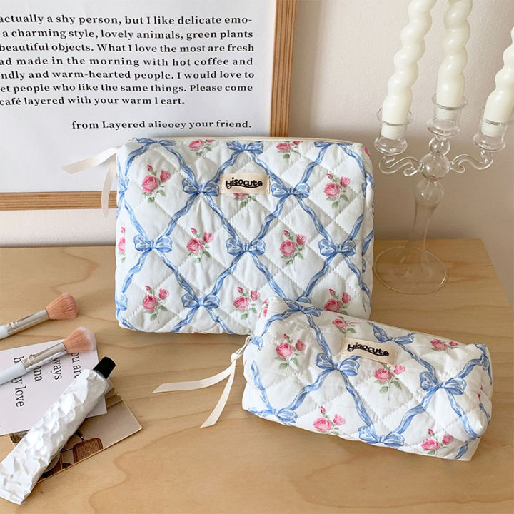 Cute%20Bow%20Floral%20Cosmetic%20Bag%20With%20Zipper%20Cosmetic%20Organizer%20Case%20Large%20For%20Women%20Luolong%20-%20Image%207