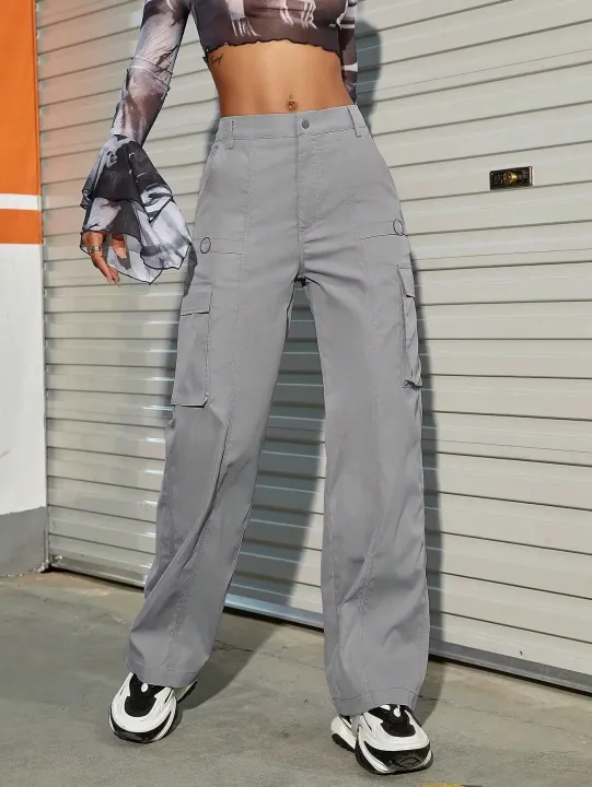 Women%20Fashion%20Flap%20Pocket%20Side%20Cargo%20Pants%20BF%20Baggy%20Wide%20Leg%20Hip%20Hop%20Sweatpants%20High%20Waist%20Casual%20Parachute%20Pants%20Mujer%20-%20Image%202