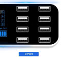 【Popular】 USB 8 Multi-Port Adapter Car Charger Smart LED Display Charging Station Mall.