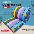 Comforter for Winter King size Exclusive Comforter with full cotton fabric 84*90 inch European cube style (1pcs Box) White , Red , Pink , Blue. 