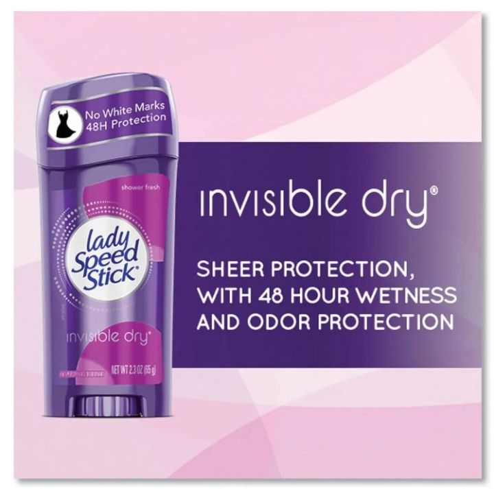 Lady Speed Stick Invisible Dry Shower Fresh Antiperspirant Deodorant,65g