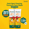 Himalaya Dark Spot Turmeric Face Wash -100ml (Buy 1 Get 1 Free).