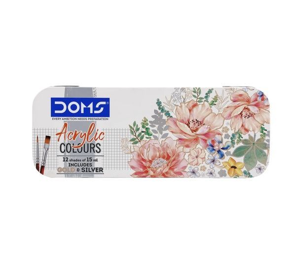 Doms%20Acrylic%20Paints%20Set%20With%20Iron%20Box%2012%20Shades%20x%2015%20ml%20-%20Image%202