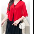 Summer Chiffon Printed Shawl Retro Style Sleeveless Cape Coat Women's Skirt Outer Wear Cardigan Sun Protection Clothing.