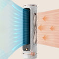 Desktop Tower Fan 1200mAh Bladeless Desktop Air Conditioning Fan Portable Mute 3-speed Fans Air Cooler for Living Room Bedroom.