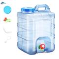 Portable Water Tank Water Storage Container Transparent Blue Versatile Lightweight Easily 20 Liters. 