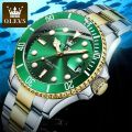 OLEVS 5885 Business Waterproof Watches for Men Quartz High Quality Stainless Steel Strap Men Wristwatch Luminous Calendar.