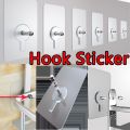 Adhesive Punch-Free Wall Hook Sticker,Wall Hooks for Hanging,Wall Nails Screw Hook,Traceless Picture Frame Hanging Hook,Kitchen Bathroom Storage Organizer. 