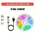 High quality 4 Meter/13.12 feet LED Light Strip RGB 5050 Color Changing LED Light Flexible Light Strip with 24keys Remote/Bluetooth App Control/3keys USB Cable for Home Decor,Room Decor,Party Decoration TV Lighting Bedroom lighting Wall Lighting. 