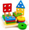Baby Brain Development Toys Montessori Match Toy Geometric Sorting Board Wooden Blocks Kids Educational Toys Building Blocks. 