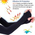 1 Pair Arm hand Sleeve cycle Sleeves Uv Protection for Men Women Black. 
