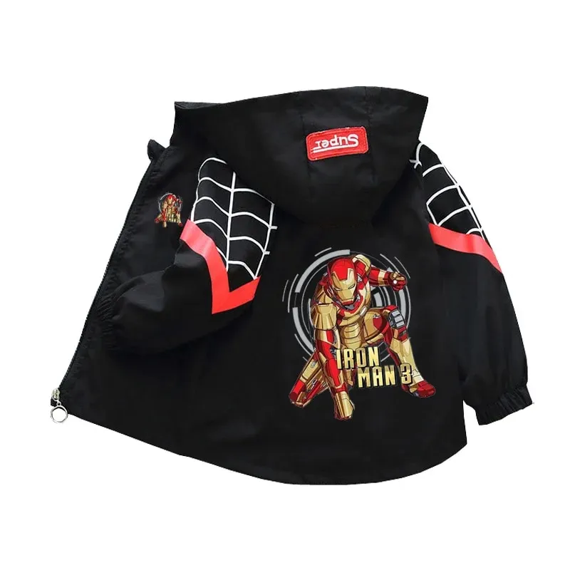 Children's Spiderman Hooded Jacket Years Autumn Boy's