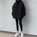 Students Hong Kong Style Thick Trendy Loose Women's Puffer Jacket Coat Cotton-Padded Jacket Winter Korean Style down Anti-Season ins. 