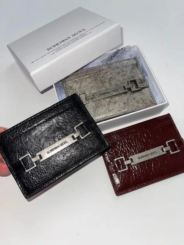 【BOHEMIAN SEOUL】LEATHER STRAP CARD HOLDER BOHEMIAN SEOUL] LEATHER STRAP CARD HOLDER, BLACK 正規品 韓国