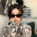 Personality Female Fashion Cat Eye Sunglasses Woman Vintage Black Gradient Sun Glasses Huiye. 