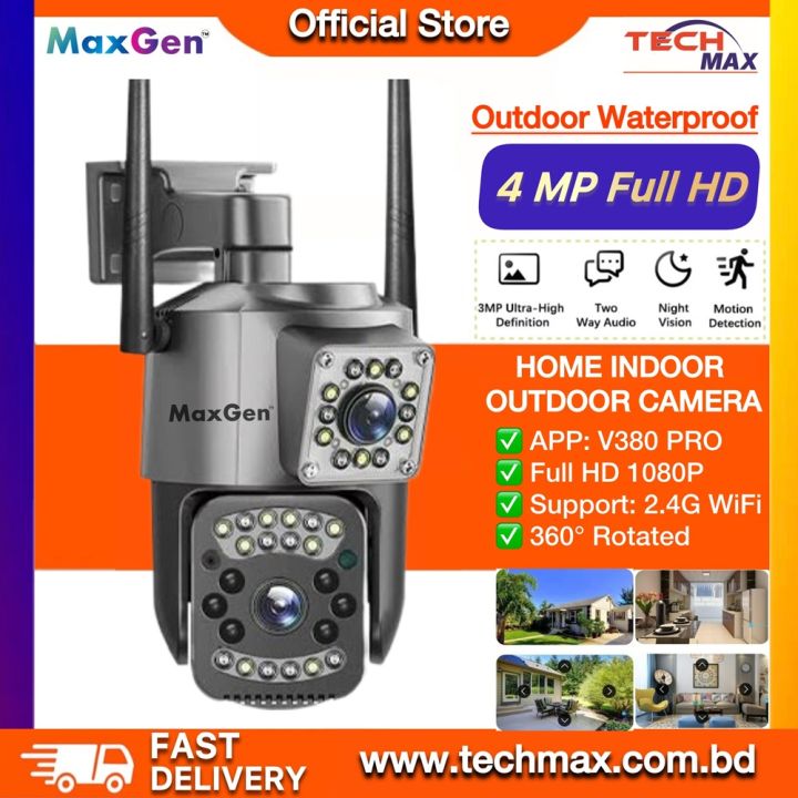 V380 PRO SC03 Dual Lens WIFI IP Camera Outdoor Waterproof 4MP Auto ...