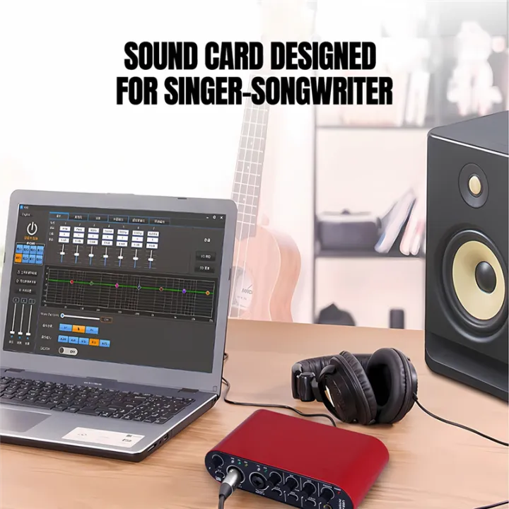 Professional%2024Bit%20192KHz%20Audio%20Interface%202%20Input%20Sound%20Card%20for%20Electric%20Guitar%20External%20Studio%20PC%20Recording%20Tuner%20-%20Image%203