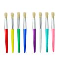 4pcs Children Tempera Hog Bristle Artist Brushes Set Round Flat Pointed Graffiti Paintbrush for Kids Students Beginners Artist. 