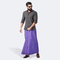 AMANAT SHAH LUNGI FOR MEN - ONE COLOR - LINEN STITCHED LUNGI (5 HAND). 
